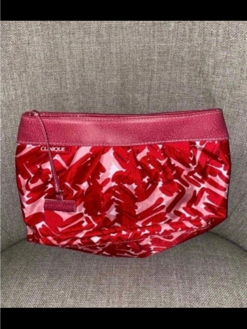 Clinique Small Pink Makeup Cosmetics Bag
